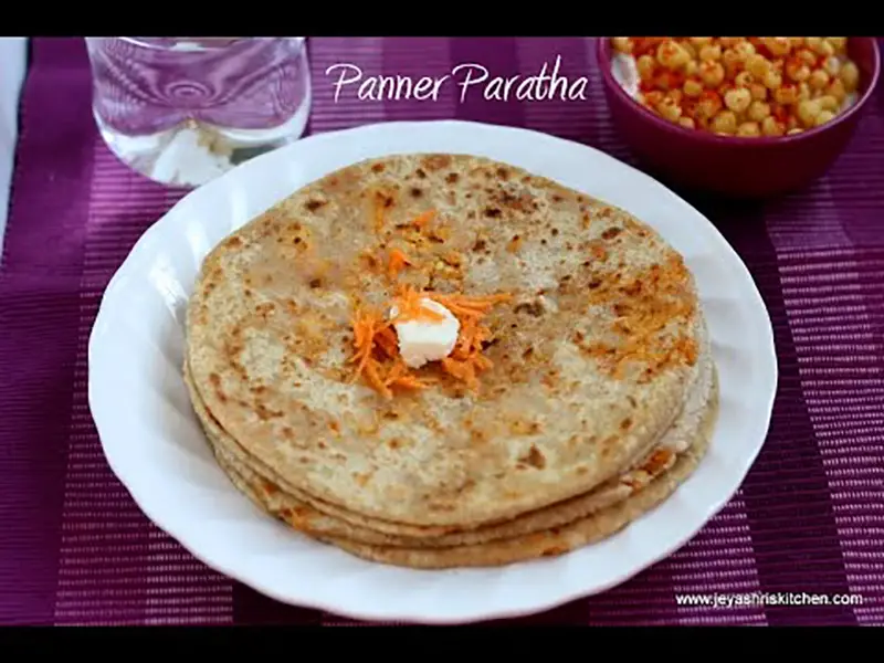 Carrot paneer Paratha recipe