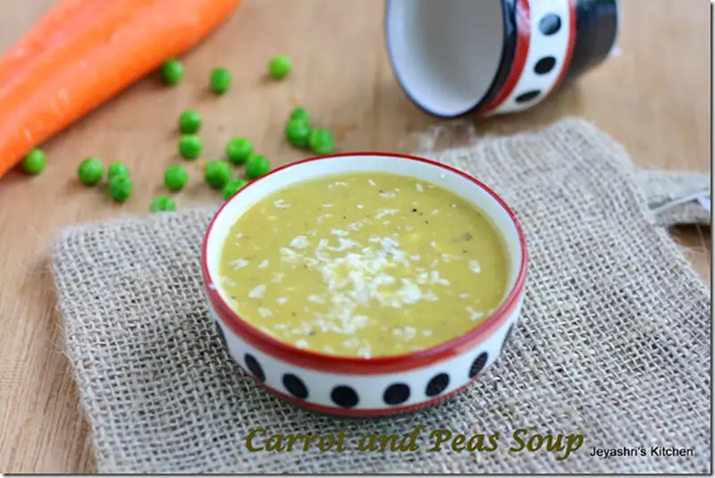 CARROT AND PEAS SOUP RECIPE