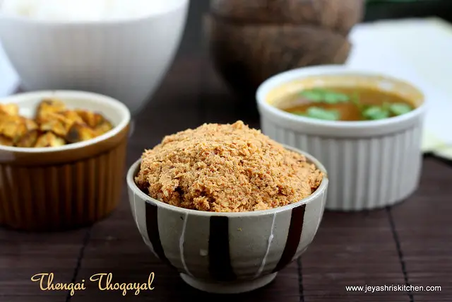 Thengai thogayal recipe