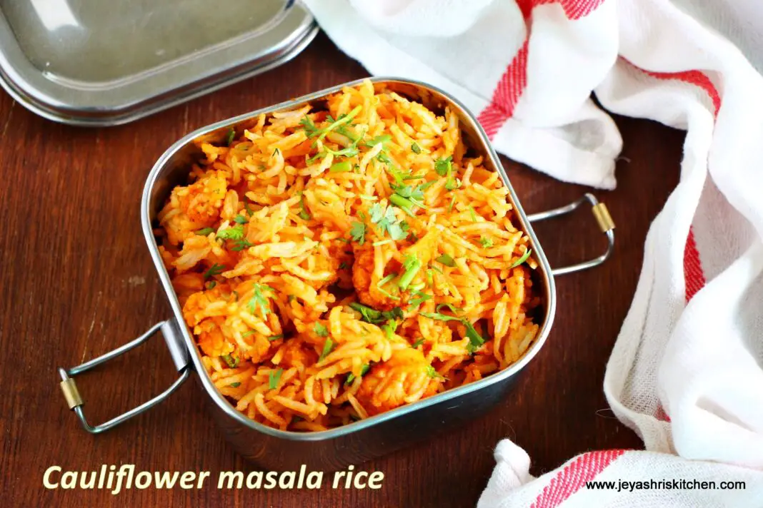 Cauliflower masala rice