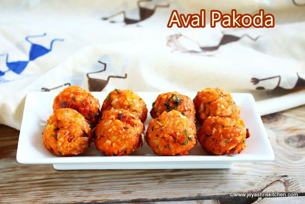 Aval pakoda recipe