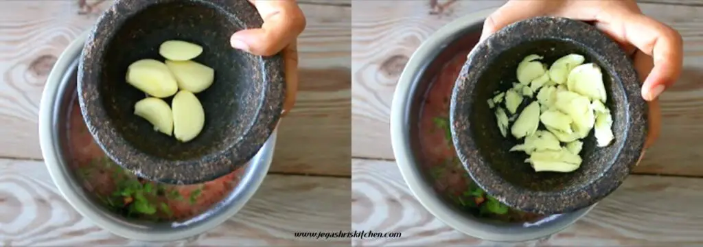 Garlic rasam step by step