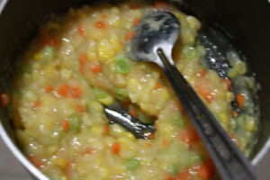 sweet corn veg soup