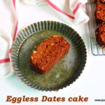 Eggless dates cake