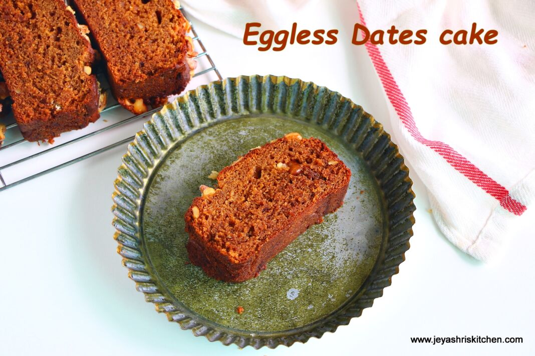 eggless dates cake
