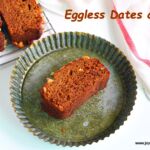 Eggless dates cake