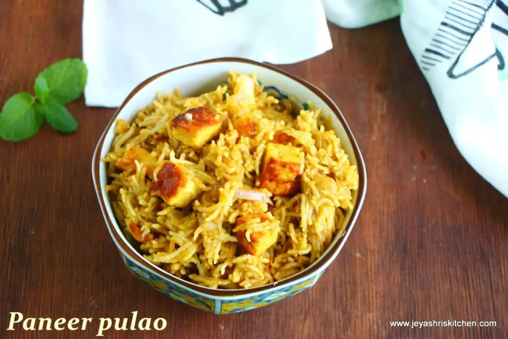 paneer pulao