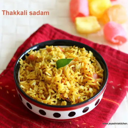 tomato rice Jeyashri's Kitchen