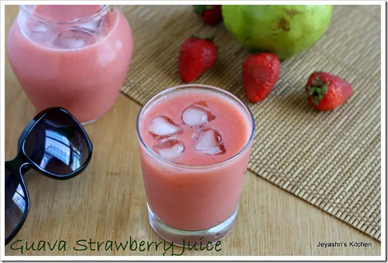 Guava And Strawberry Juice Recipe