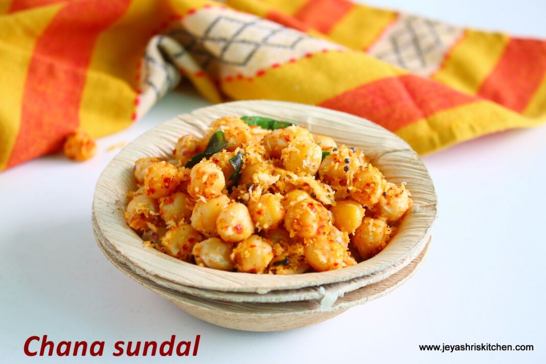 Channa sundal recipe with sundal podi