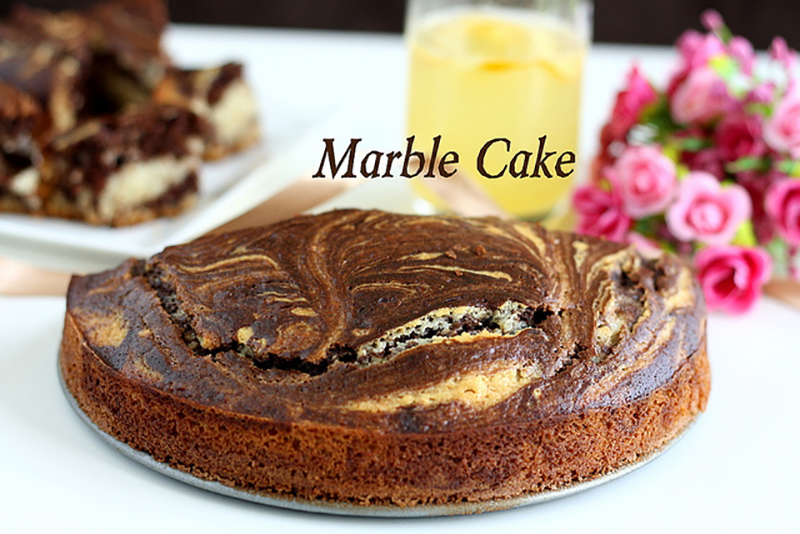 EGGLESS MARBLE CAKE RECIPE