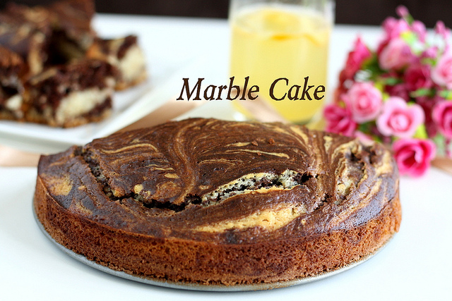 eggless marble cake