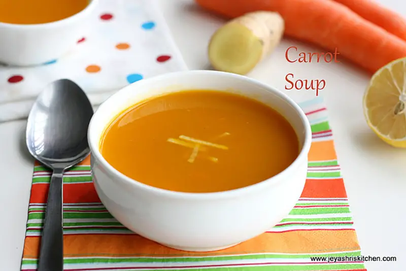 CARROT AND GINGER SOUP RECIPE