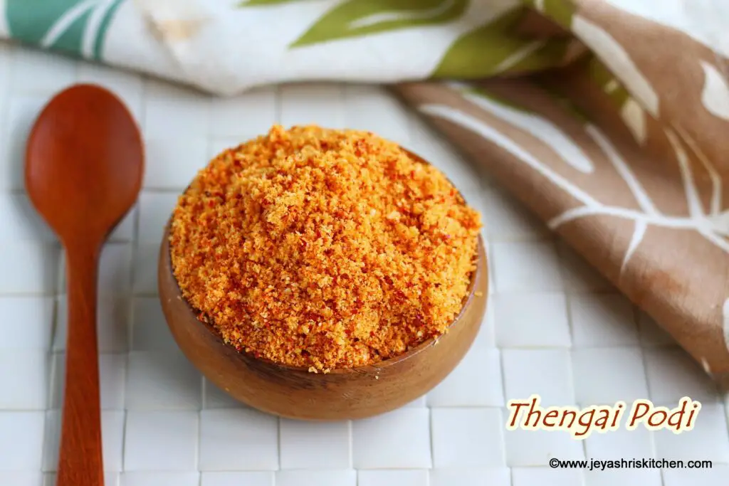 Thengai podi recipe