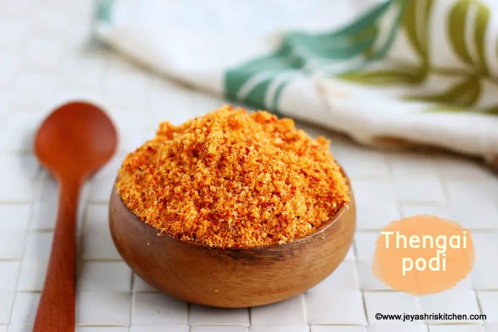 Thengai podi recipe