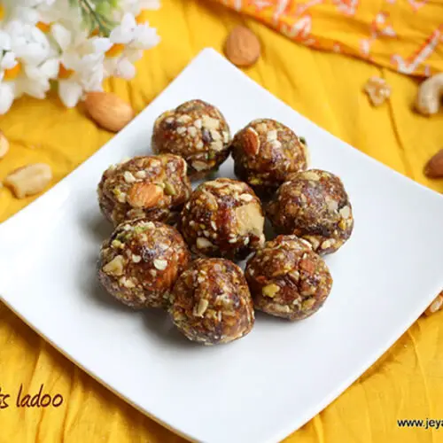 mixed nuts ladoo Jeyashri's Kitchen