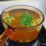 Coriander lemon veg soup