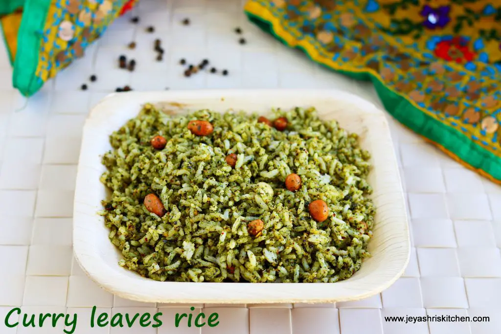  Pepper flavored curry leaves rice
