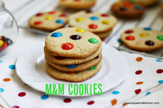 m and m cookies