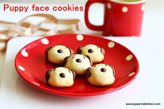 Puppy face cookies