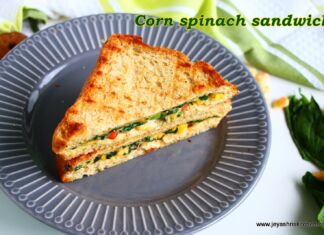 Corn and spinach sandwich corn-spinach-sandwich