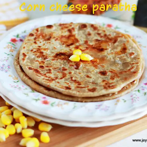 Sweetcorn+cheese +paratha Jeyashri's Kitchen