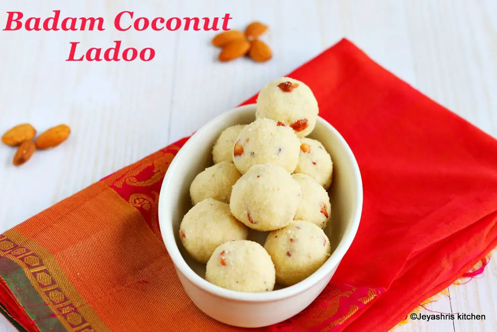  Badam coconut ladoo