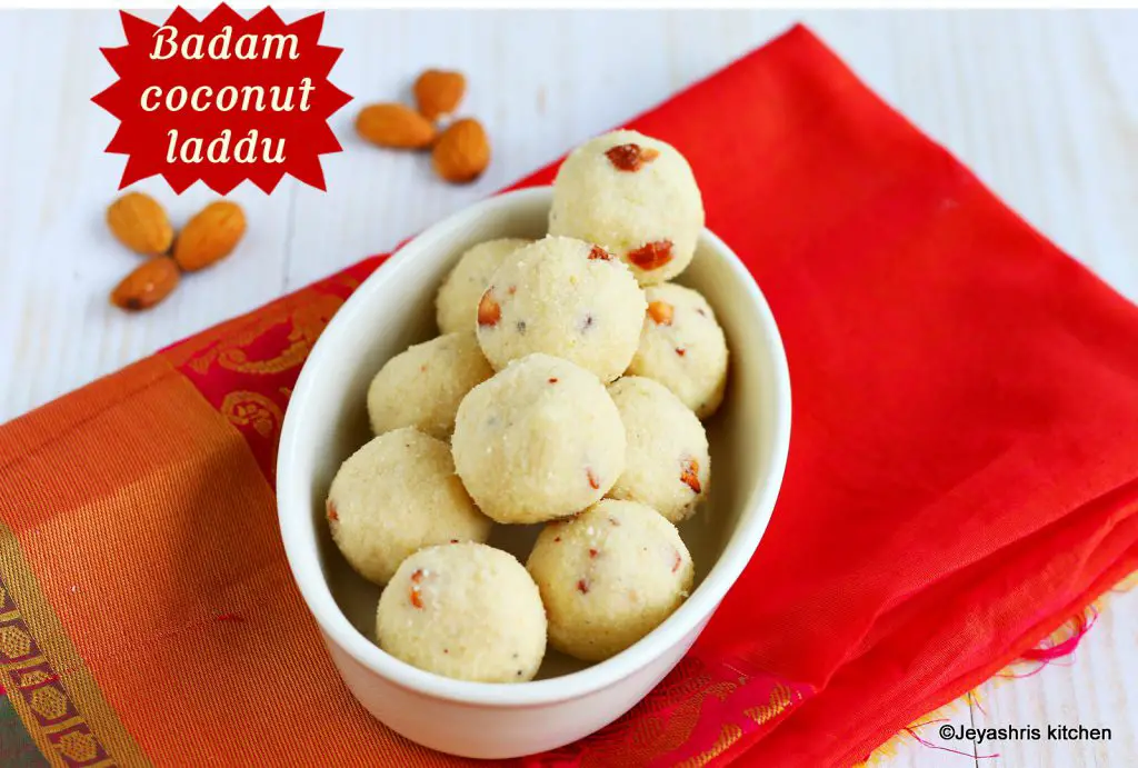  Coconut badam ladoo