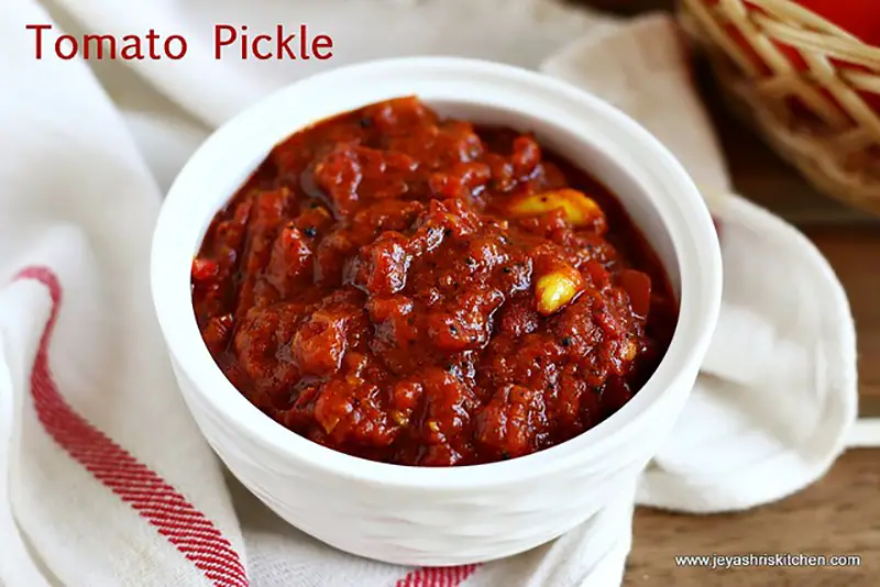 Tomato pickle recipe | easy pickle recipes - Jeyashri's Kitchen