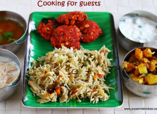 Vegetable biryani, beetroot vada, semiya payasam| cooking for guests 26 VEGETABLE BIRYANI, BEETROOT VADA