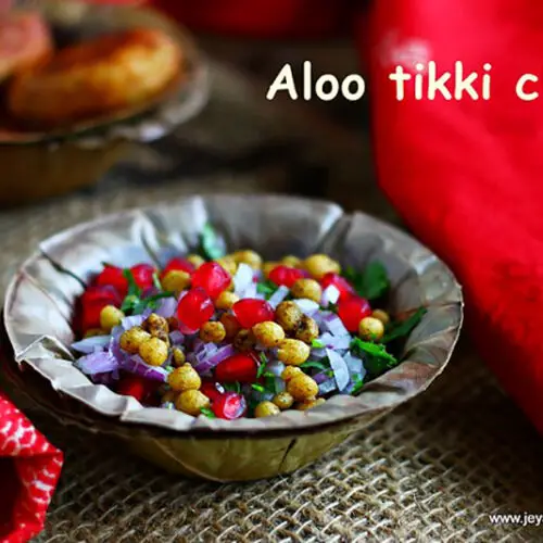 Aloo tikki chaat recipe Jeyashri's Kitchen