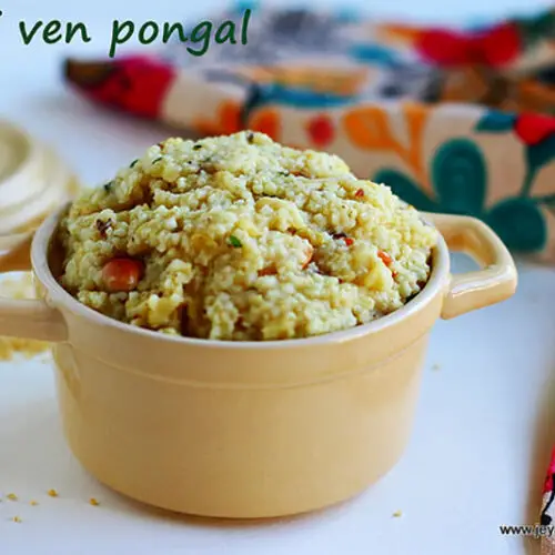 Millet ven pongal Jeyashri's Kitchen