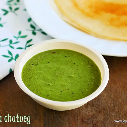 Coriander chutney Jeyashri's Kitchen