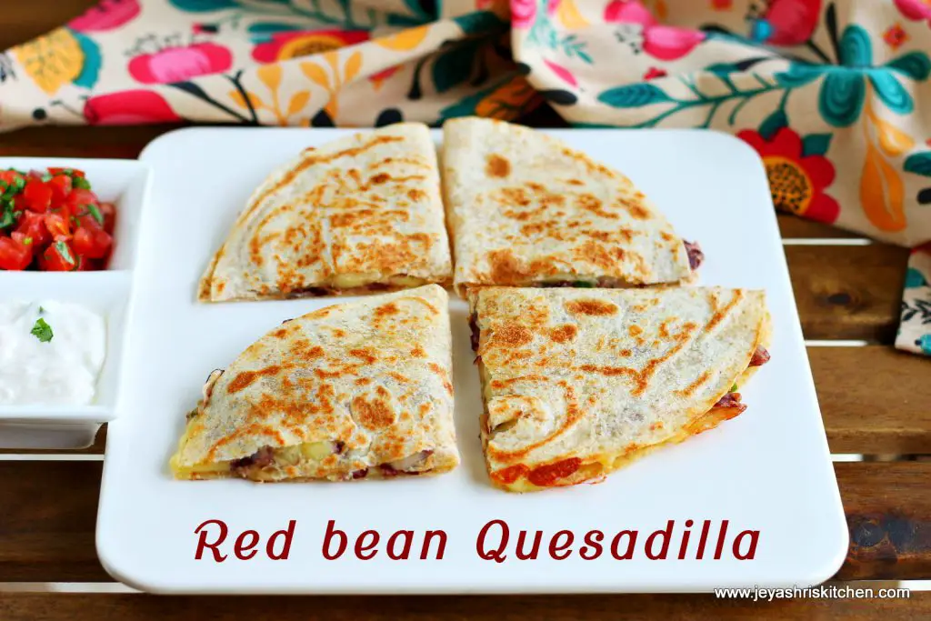 Red bean quesadilla Red bean quesadilla