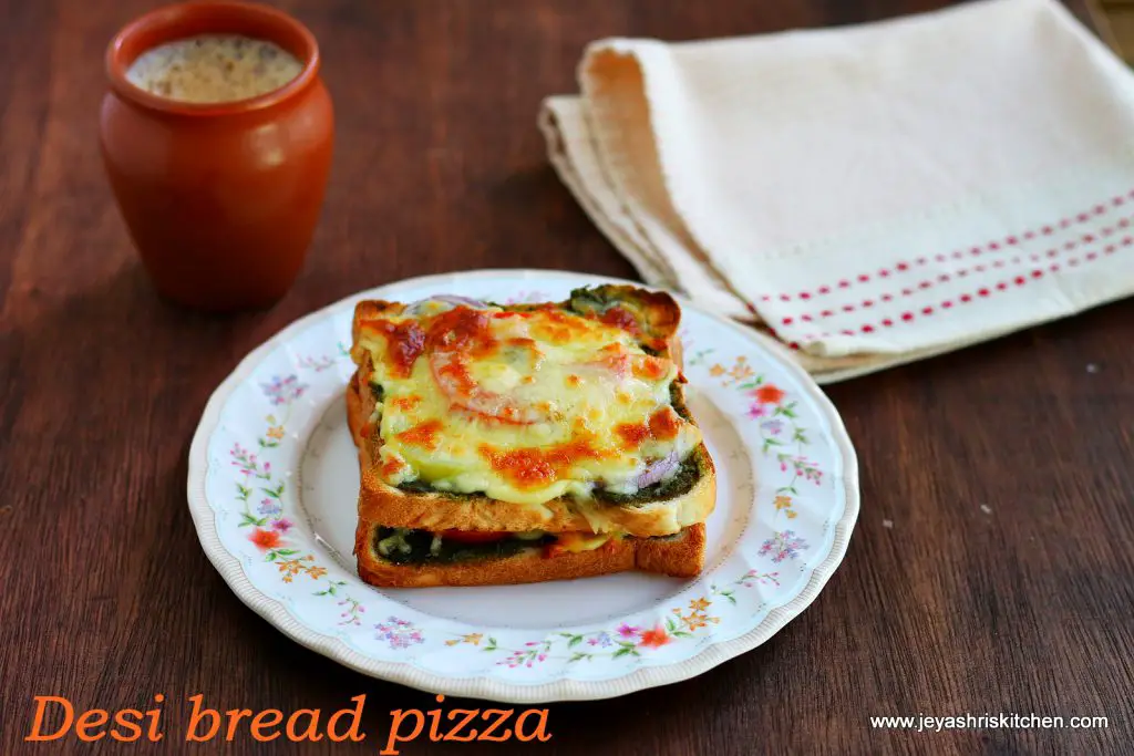 Desi bread pizza