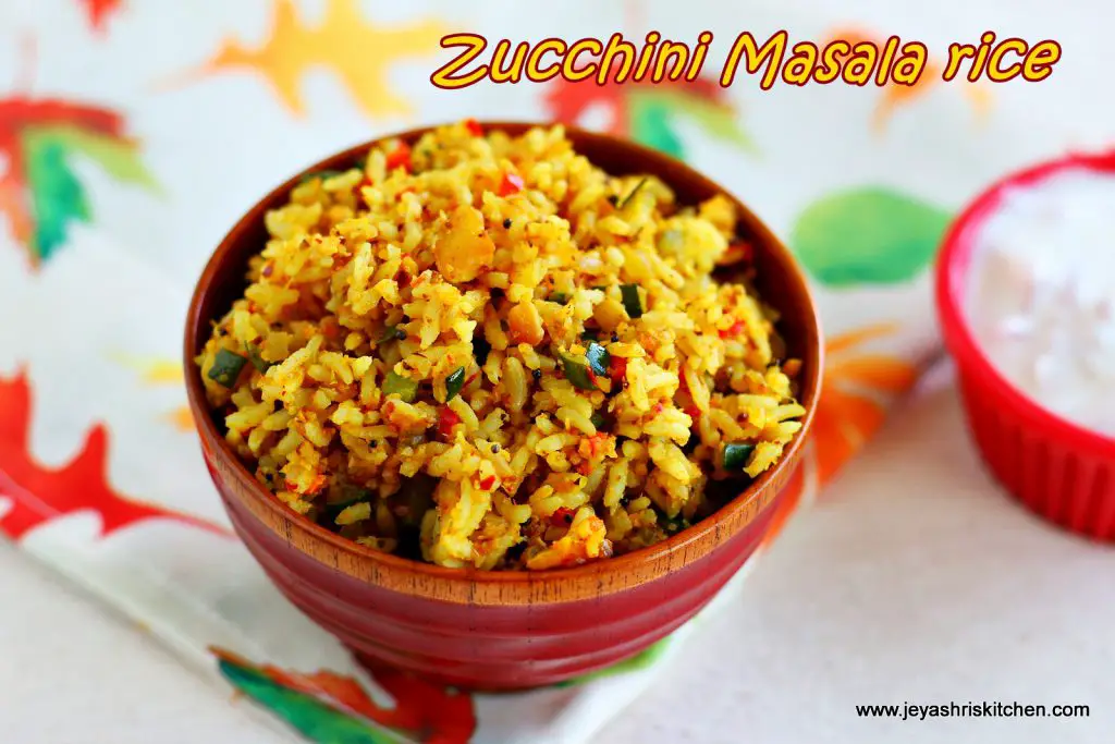 Zucchini masala rice