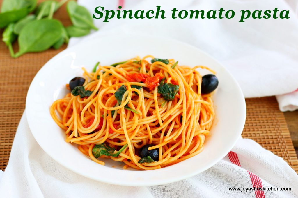 Spinach-tomato pasta