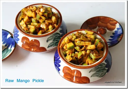  Raw mango pickle