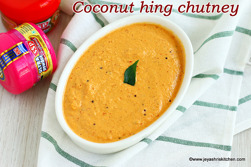 Coconut hing chutney recipe