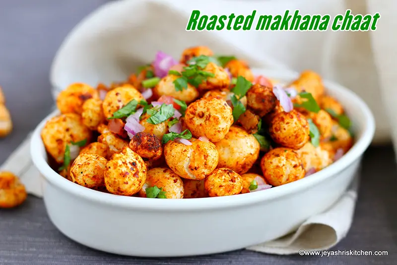 Roasted Phool makhana chaat recipe