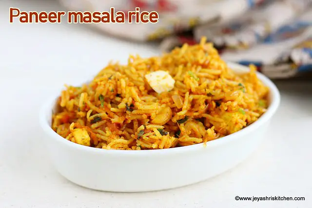 Paneer masala rice