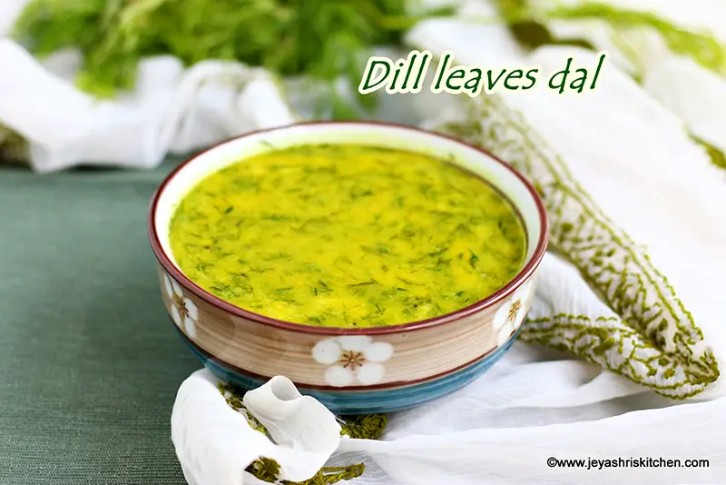 Dill leaves Dal recipe