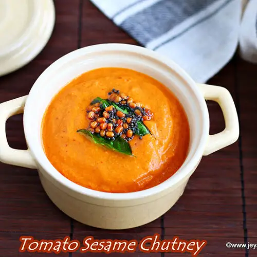 Tomato Sesame Chutney Jeyashri's Kitchen