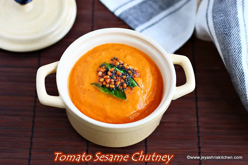 Tomato Sesame Chutney recipe