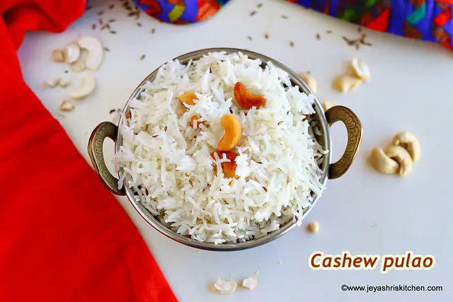 Cashew pulao recipe