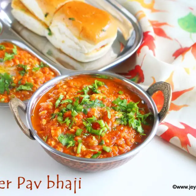 paneer pav bhaji Jeyashri's Kitchen