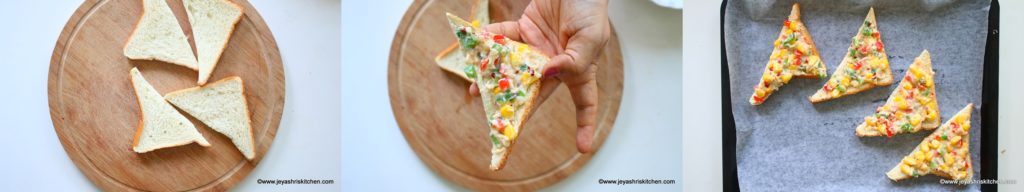 Corn capsicum cheese toast