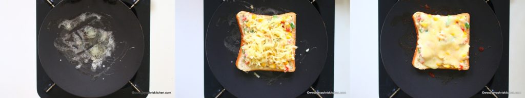 Corn capsicum toast