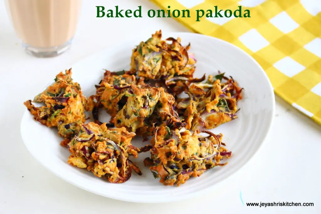 Crispy baked onion pakoda