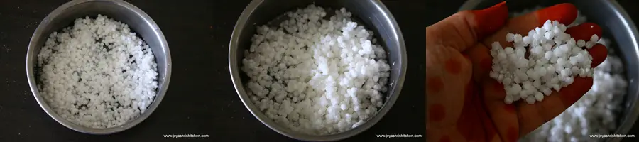 Masala sabudana upma step 1